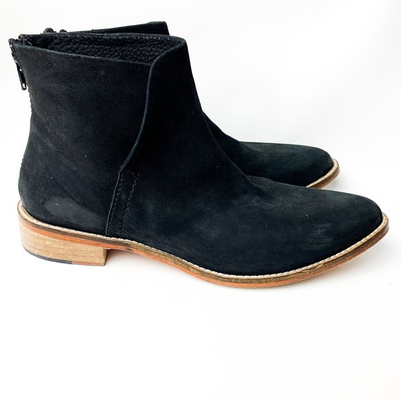 Free People black century ankle flat bootie 41 - Picture 2 of 9